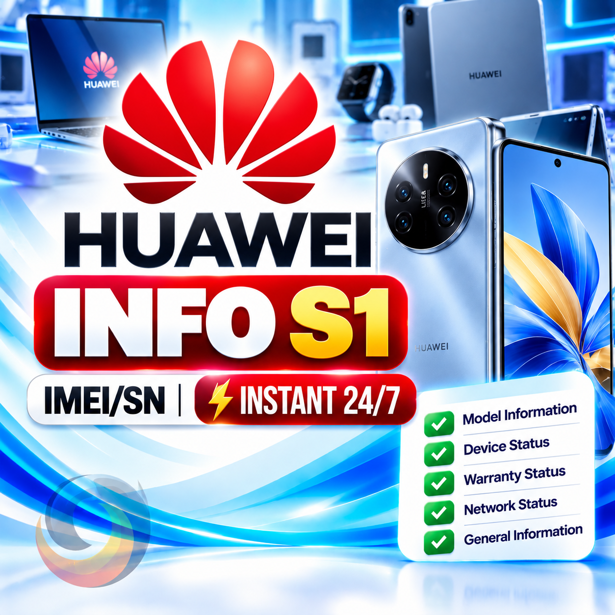 Huawei Info S1 [IMEI/SN] Instant 24/7