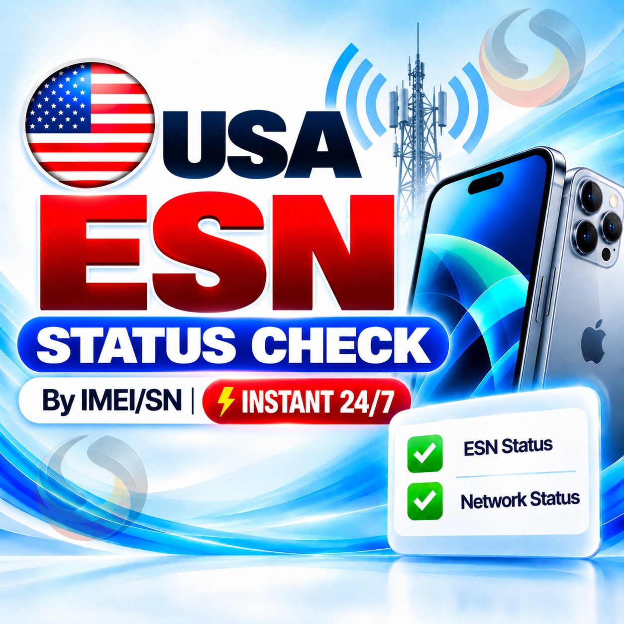 USA ESN Status Check [IMEI/SN] Instant 24/7