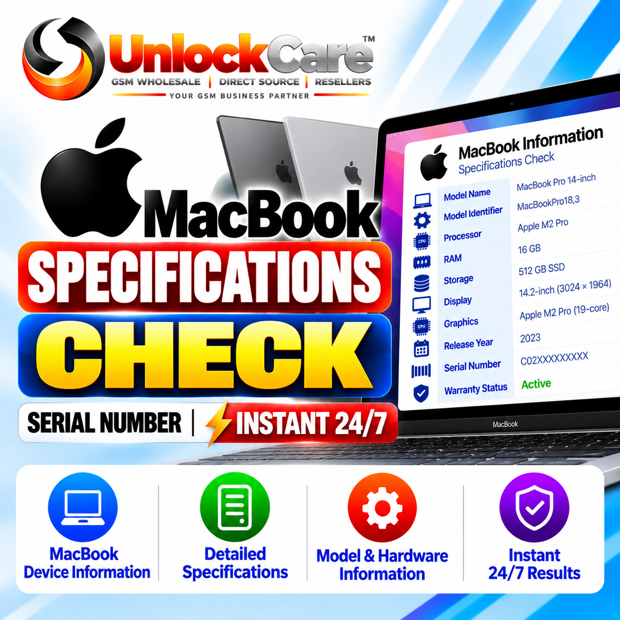 MacBook Specifications Check [Serial] Instant 24/7
