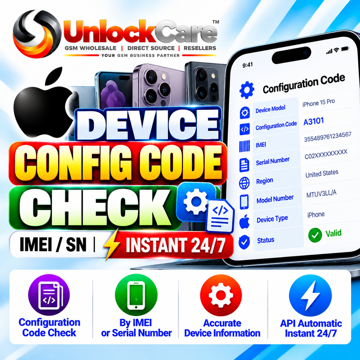 Device Config Code Check [IMEI/SN] Instant 24/7