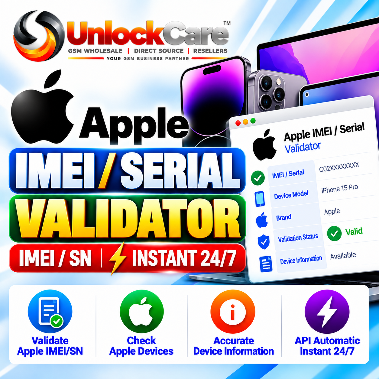Apple IMEI / Serial Validator [IMEI/SN] Instant 24/7