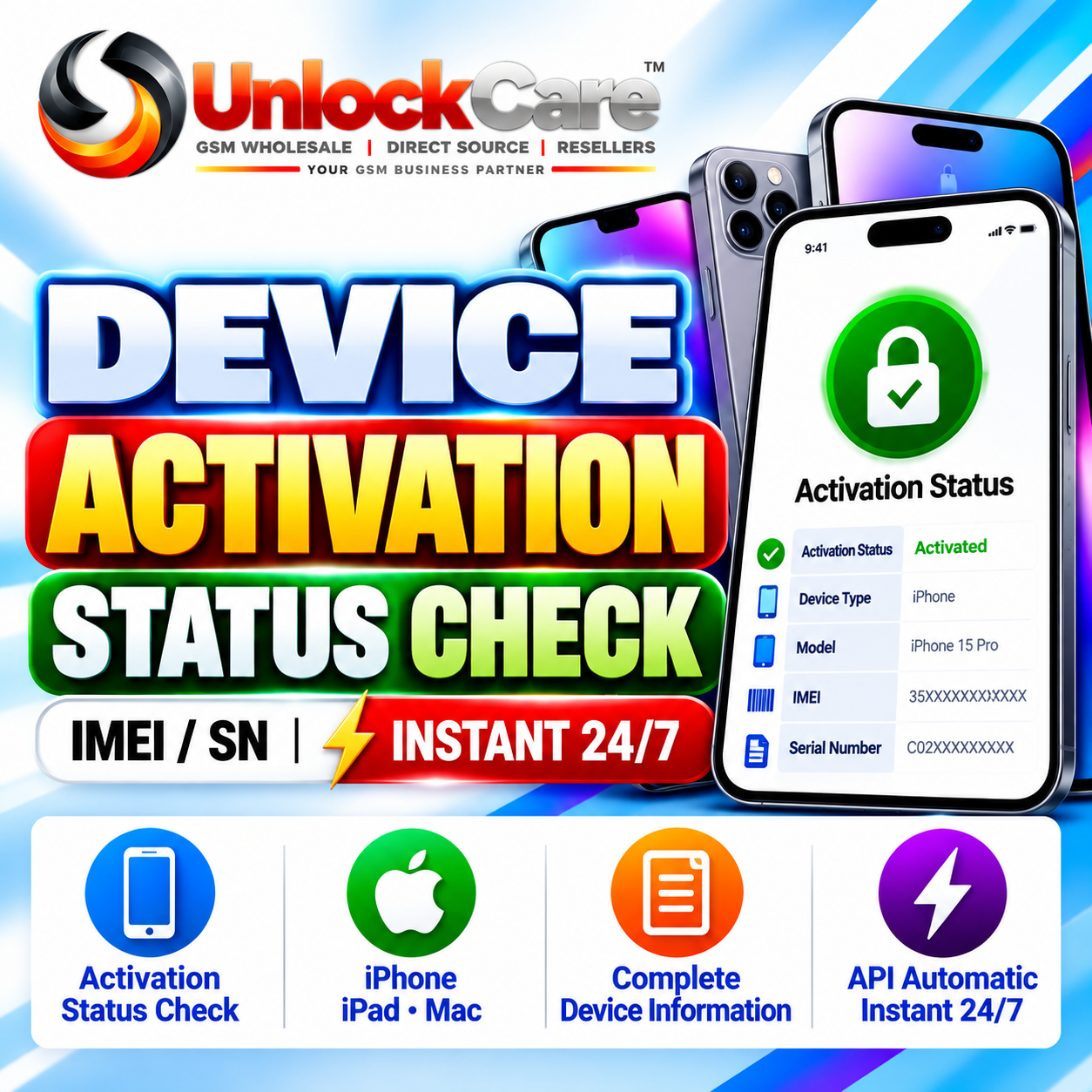 Device Activation Status Check [IMEI/SN] Instant 24/7