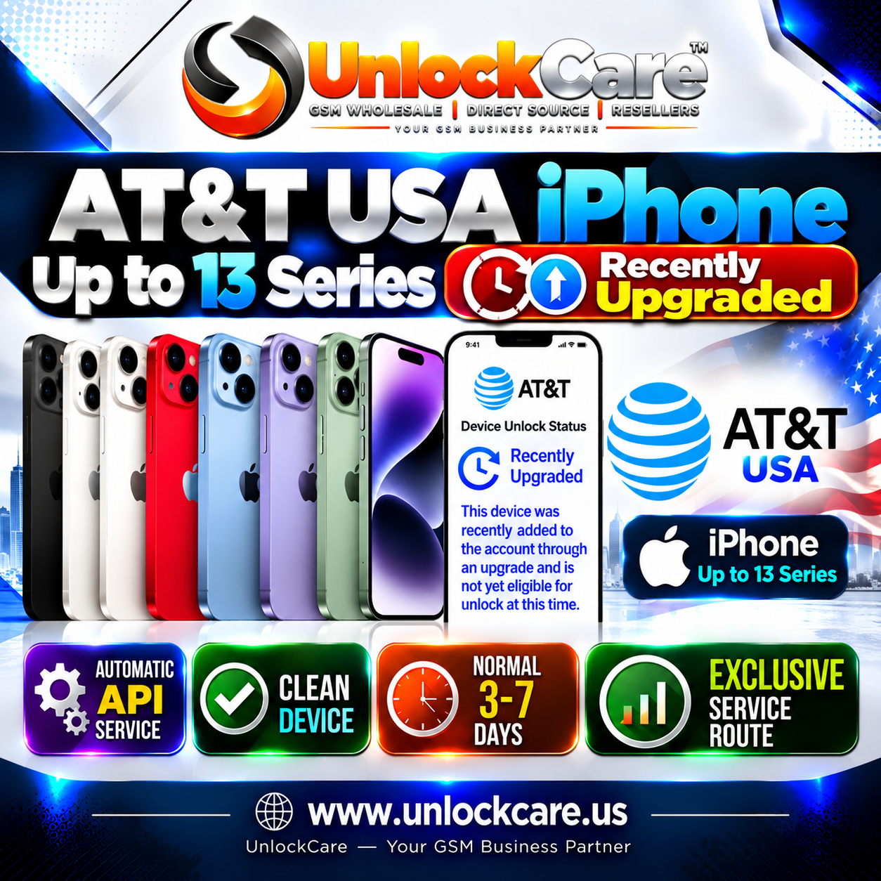 AT&T USA iPhone Up to 13 Series | Recently Upgraded