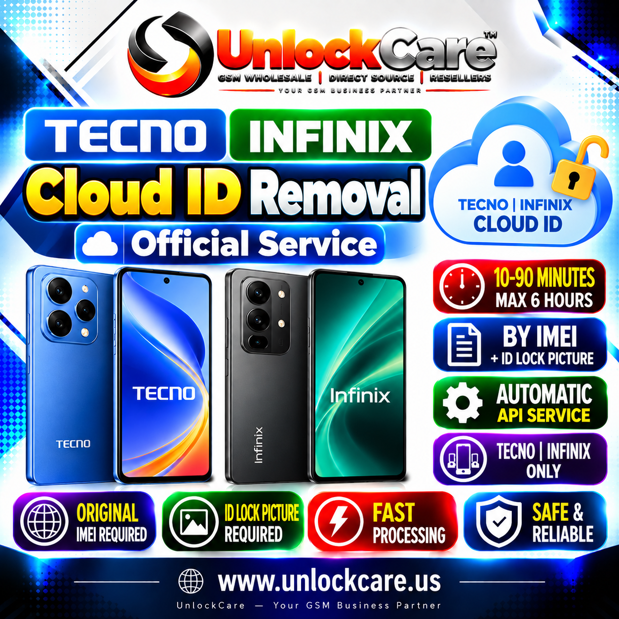 TECNO | INFINIX Cloud ID Removal | Official Service