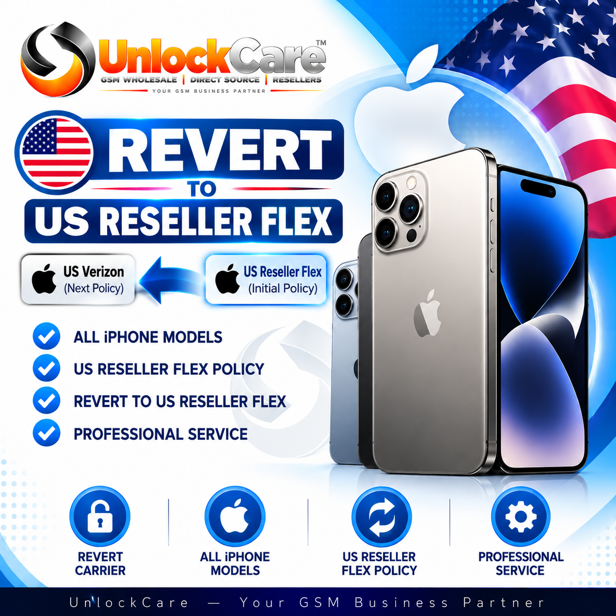Revert Carrier to US Reseller Flex — All iPhone Models