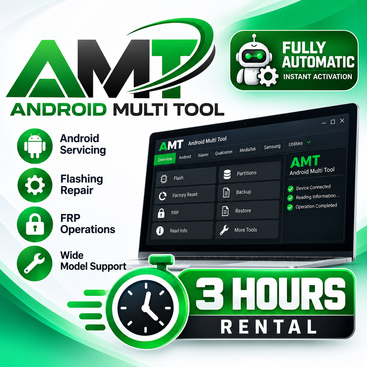 AMT — Android Multi Tool Rental — 3 Hours