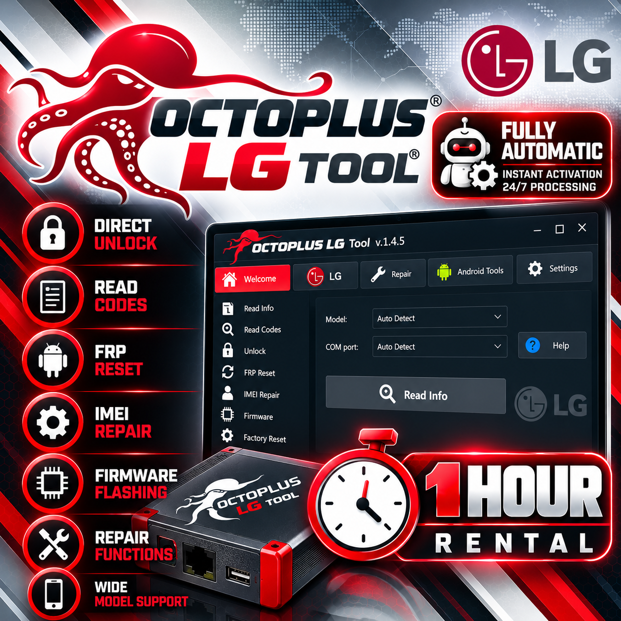 Octoplus LG Tool Rental — 1 Hour