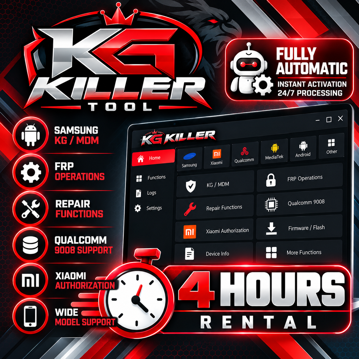 KG Killer Tool Rental — 4 Hours