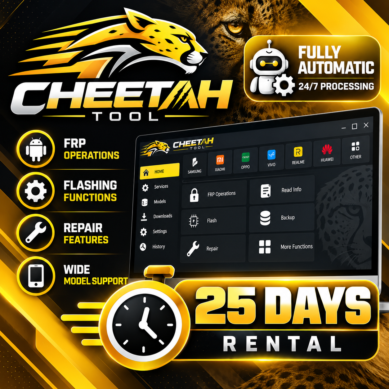 Cheetah Tool Rental — 25 Days