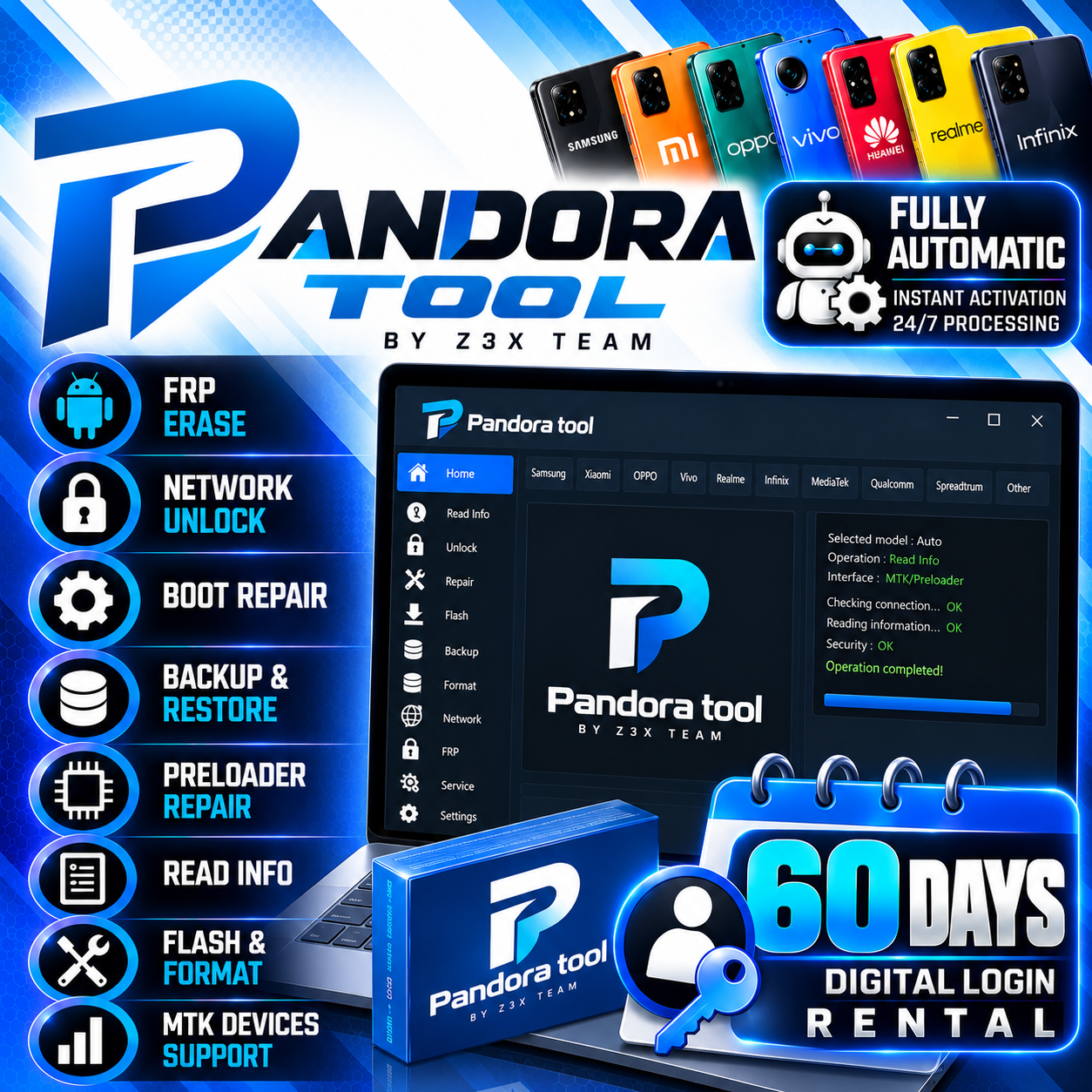 Pandora Tool Digital Login Rental — 60 Days