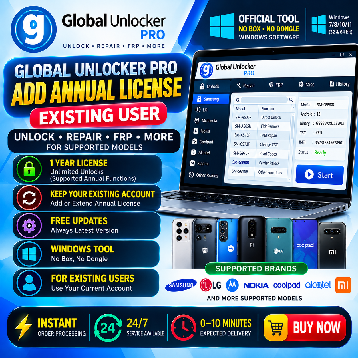 Global Unlocker Pro β Add Annual License β Existing User