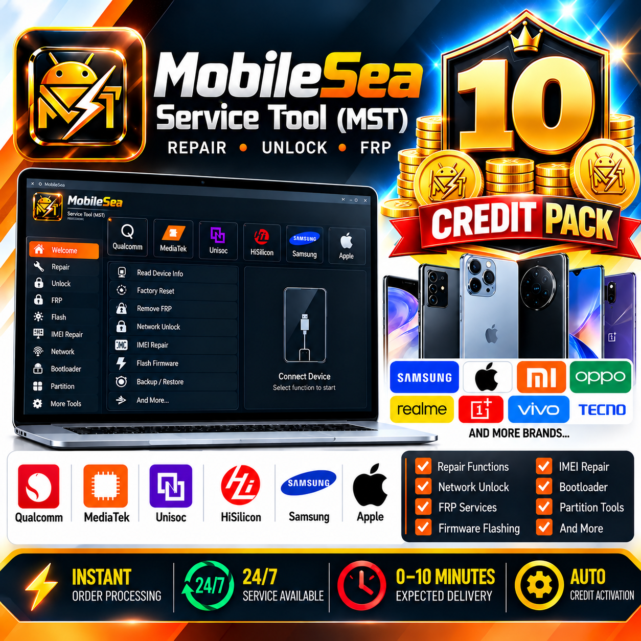 MobileSea Tool (MST) 10 Credit Pack