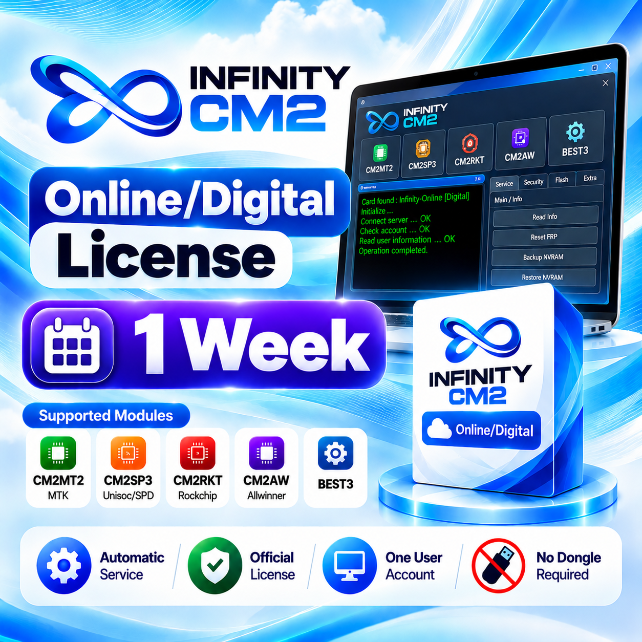 Infinity CM2 Online/Digital License — 1 Week