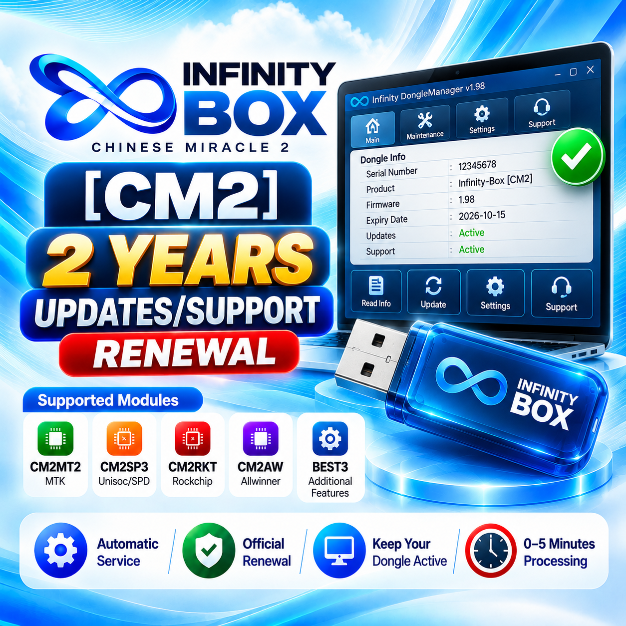 Infinity Box/Dongle [CM2] — 2-Year Updates/Support Renewal