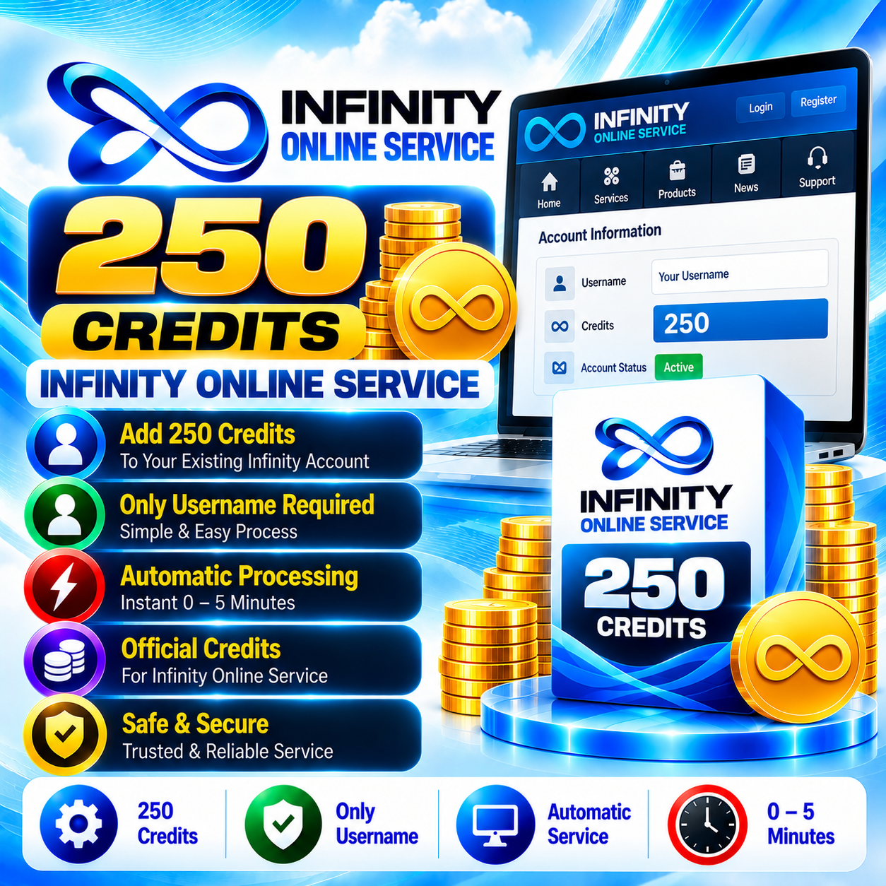 Infinity Online Service — 250 Credits