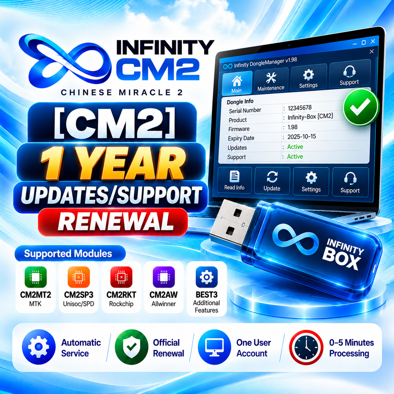 Infinity Box/Dongle [CM2] — 1-Year Updates/Support Renewal