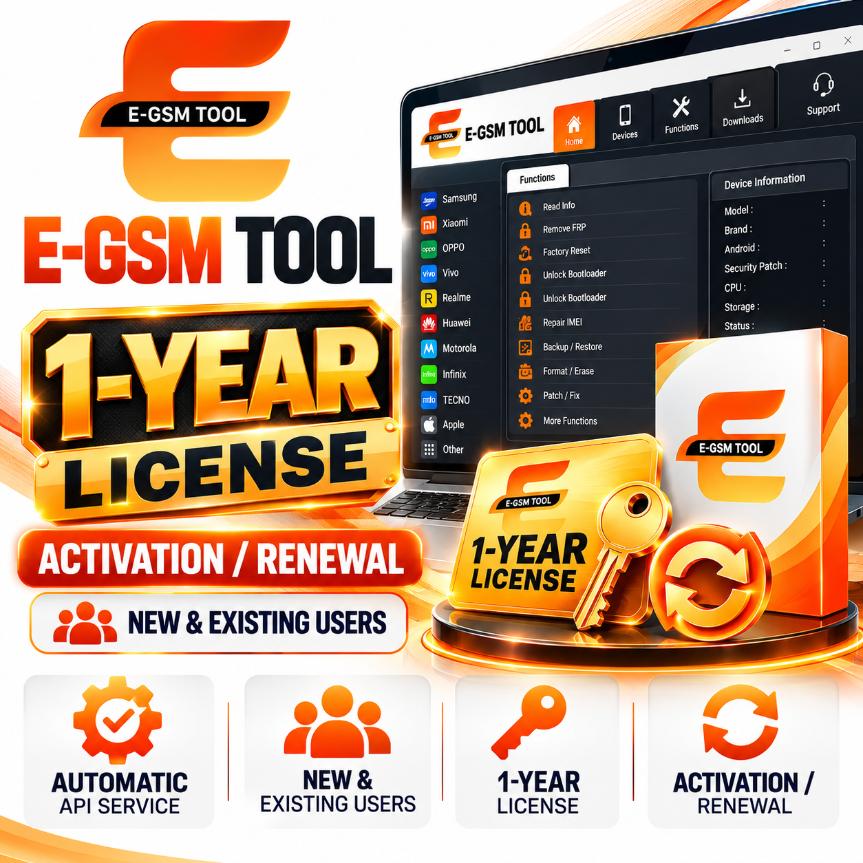 E-GSM Tool — 1-Year License Activation / Renewal