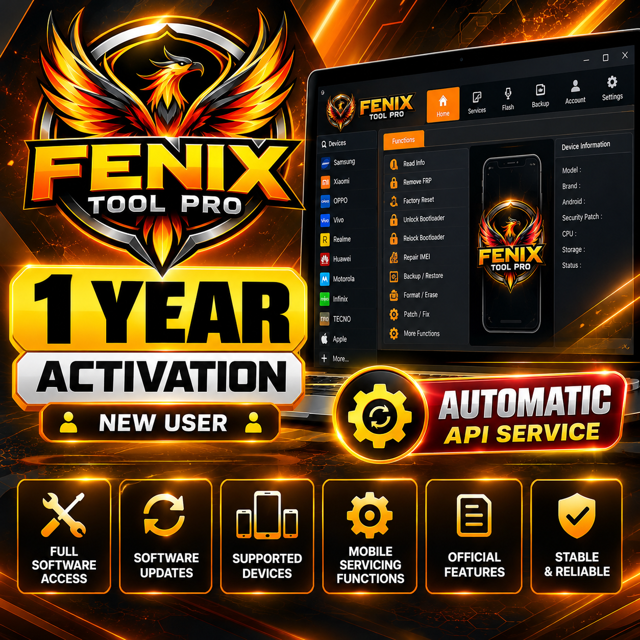 Fenix Tool Pro – 1 Year Activation (New User)