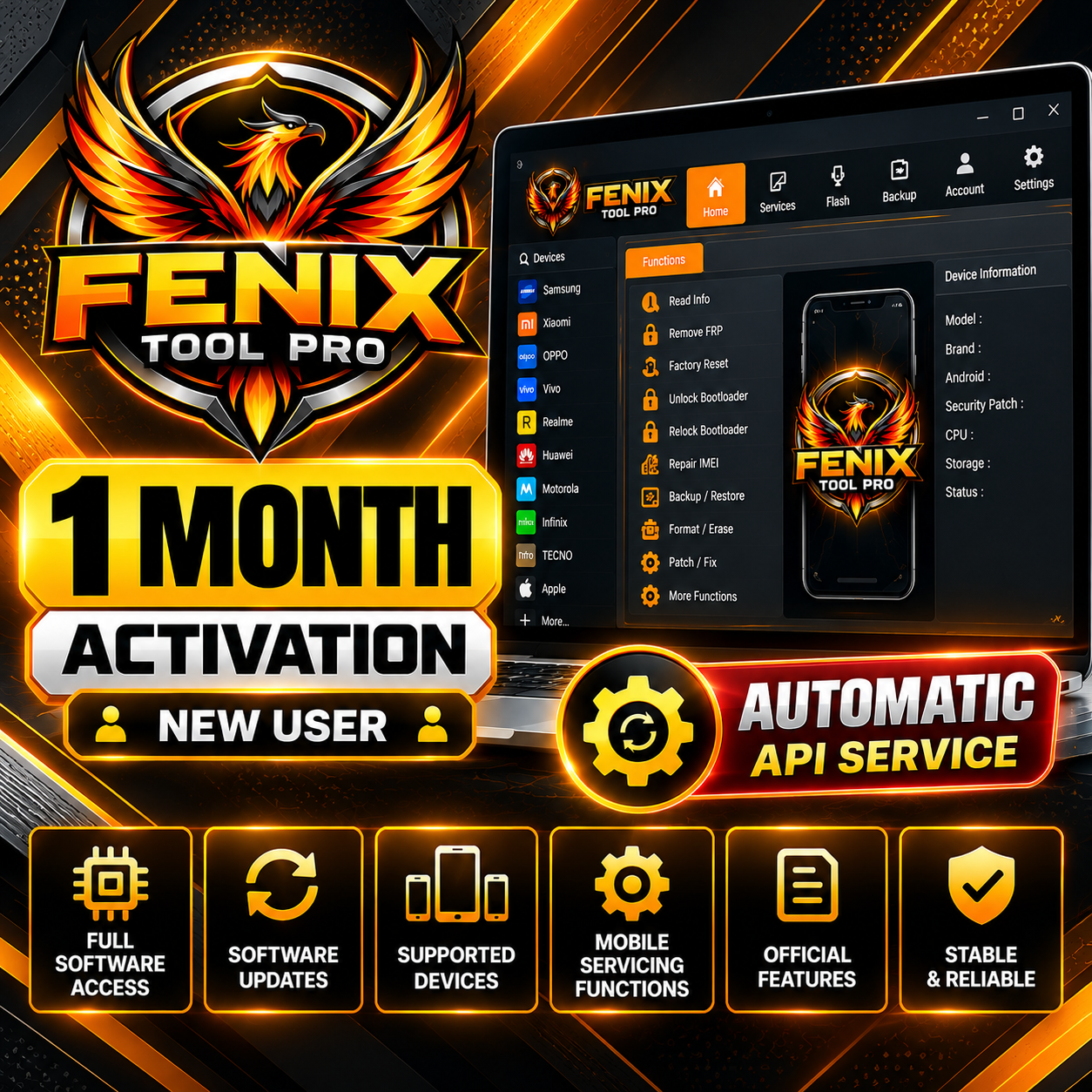 Fenix Tool Pro – 1 Month Activation (New User)