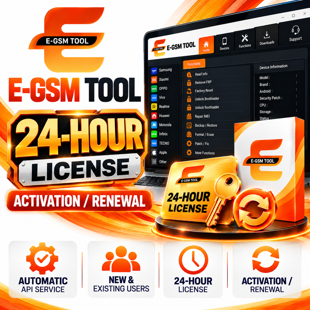 E-GSM Tool — 24-Hour License Activation / Renewal