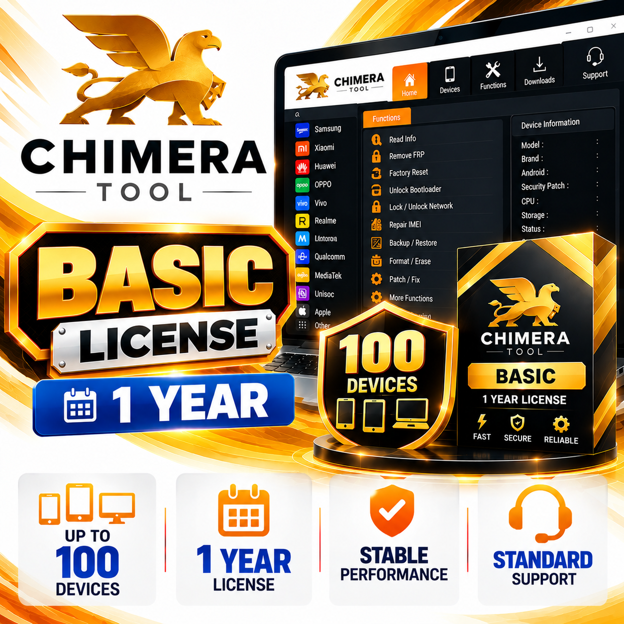 Chimera Tool Basic License — 1 Year (100 Devices)