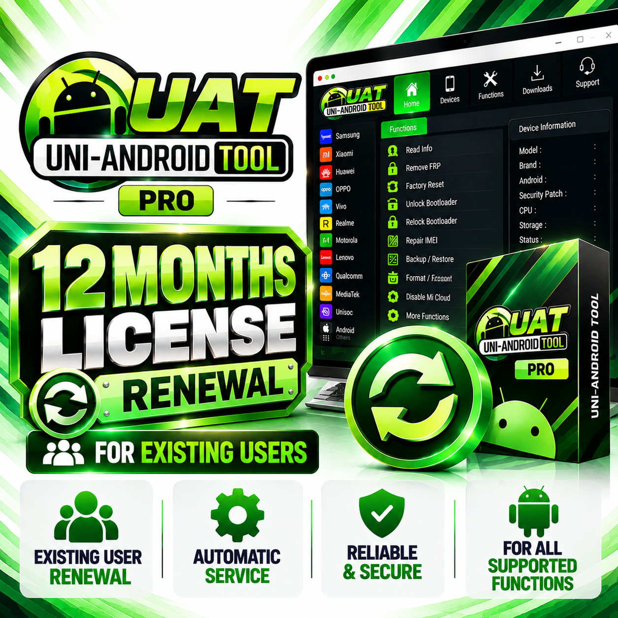 Uni Android Tool (UAT PRO) — 12 Months License Renewal