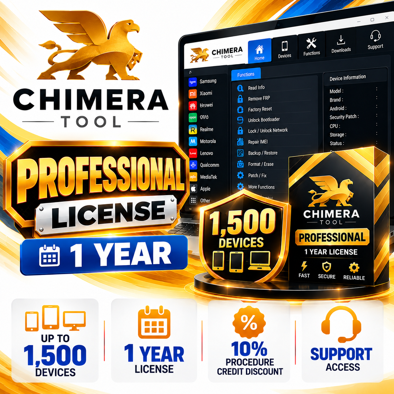 Chimera Tool Professional License — 1 Year (1,500 Devices)