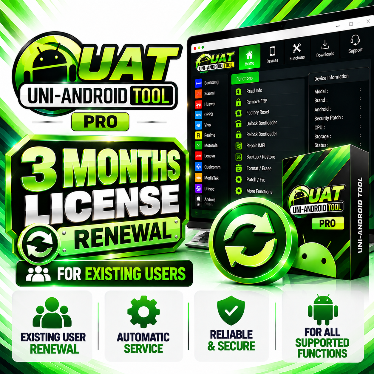 Uni Android Tool (UAT PRO) — 3 Months License Renewal