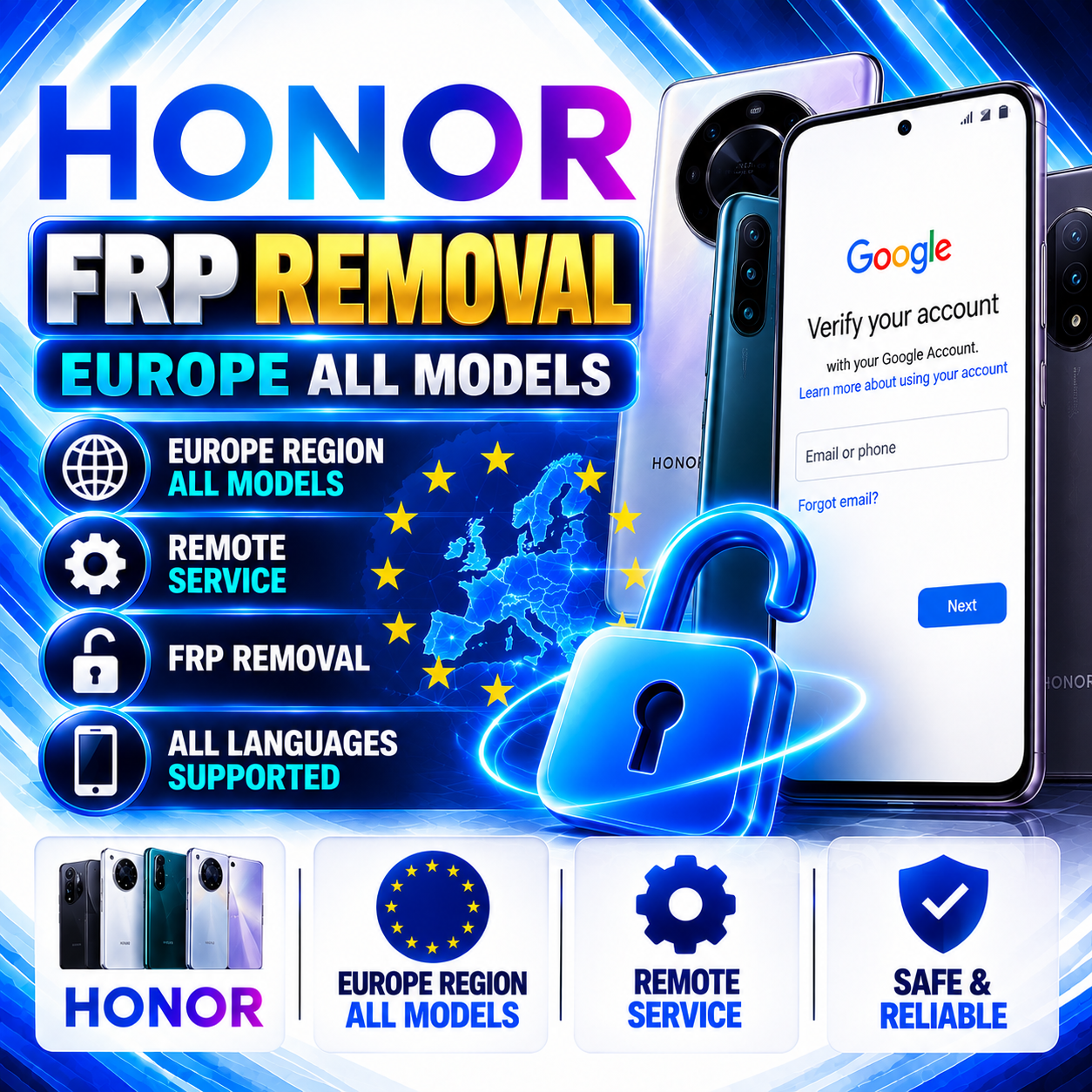 Honor FRP Removal — Europe All Models | Remote Service