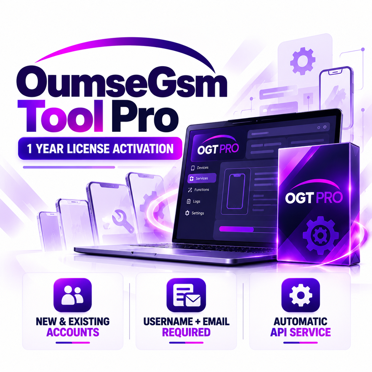 OumseGsm Tool Pro (OGT PRO) – 1 Year License Activation