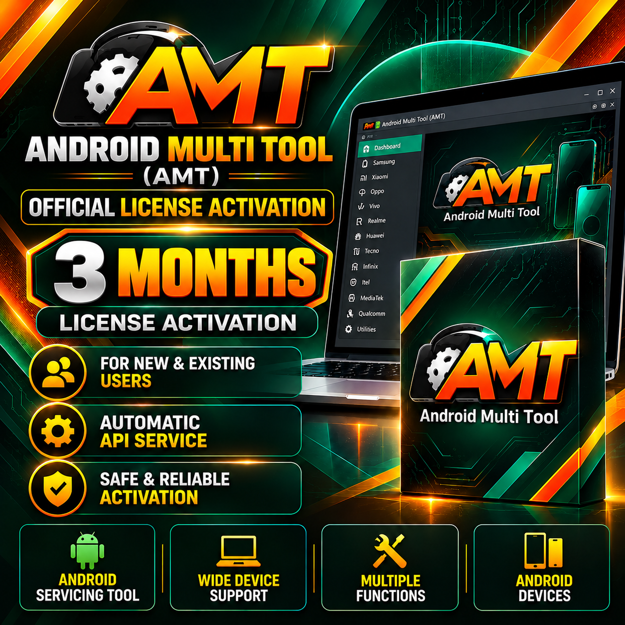 Android Multi Tool (AMT) — 3 Months License Activation