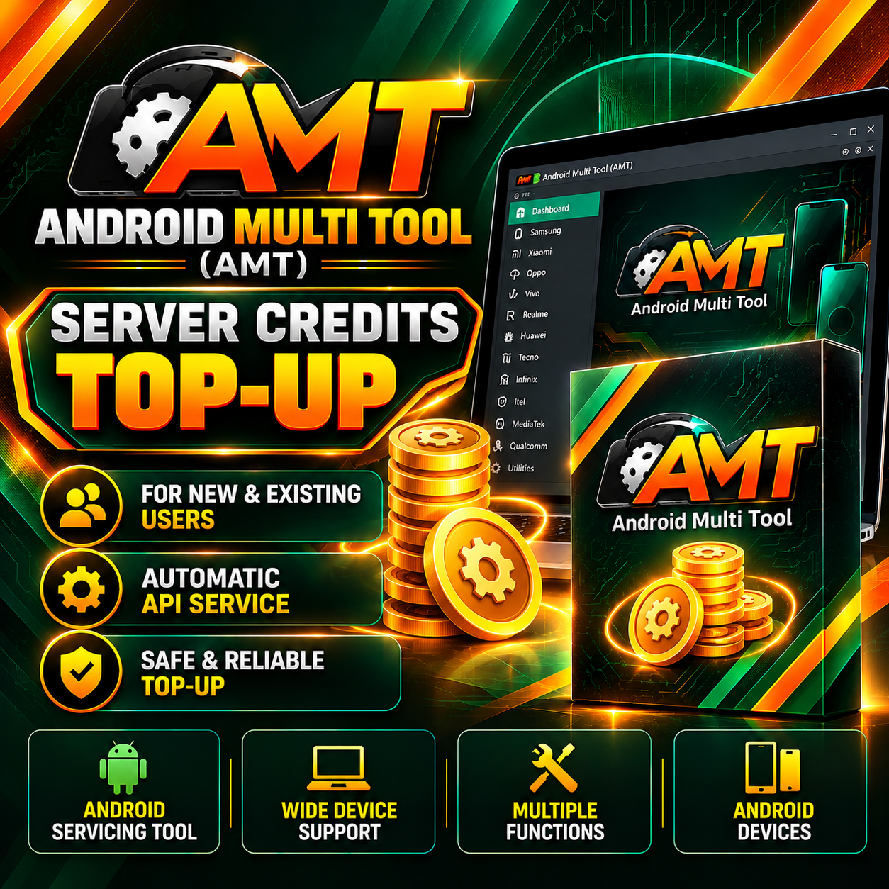 Android Multi Tool (AMT) — Server Credits Top-Up