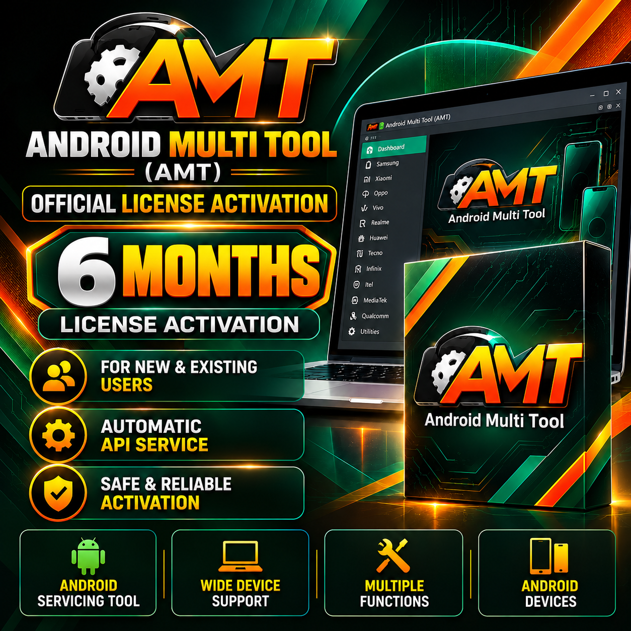 Android Multi Tool (AMT) — 6 Months License Activation