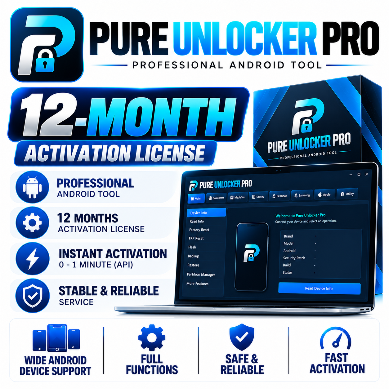 PURE UNLOCKER PRO — 12-Month Activation License