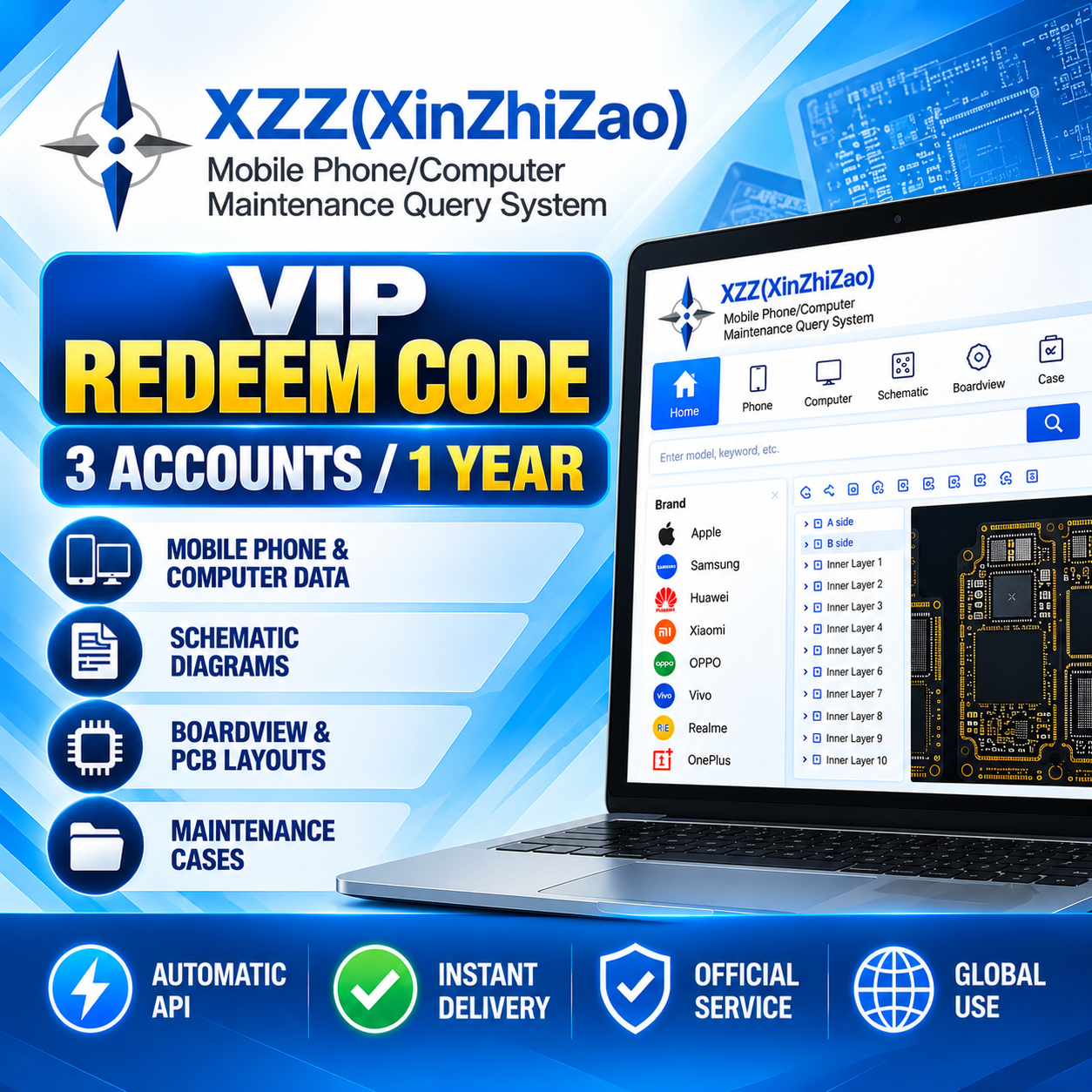 XinZhiZao (XZZ) VIP Redeem Code — 3 Accounts / 1 Year