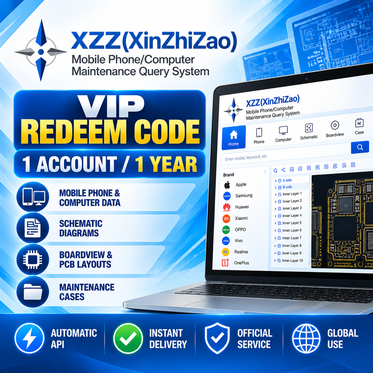 XinZhiZao (XZZ) VIP Redeem Code — 1 Account / 1 Year