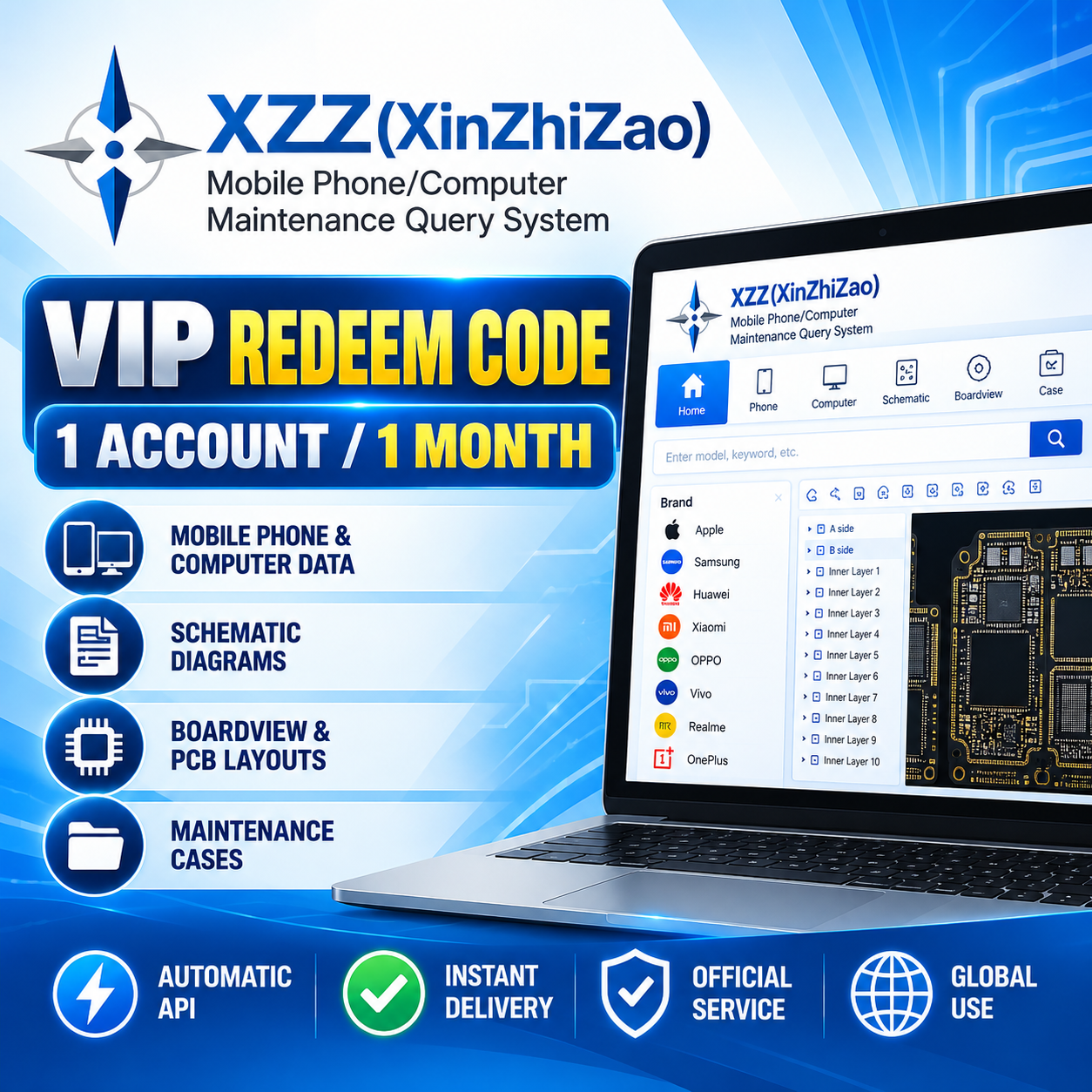 XinZhiZao (XZZ) VIP Redeem Code — 1 Account / 1 Month