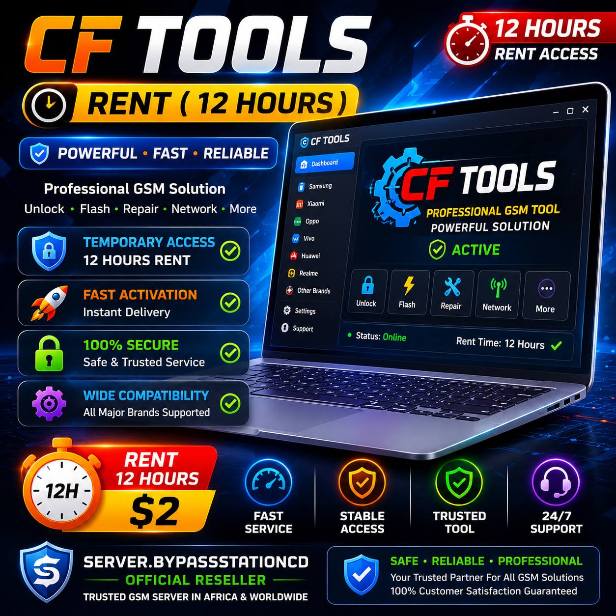 CF Tools Rent ( 12 Hours ) ✅