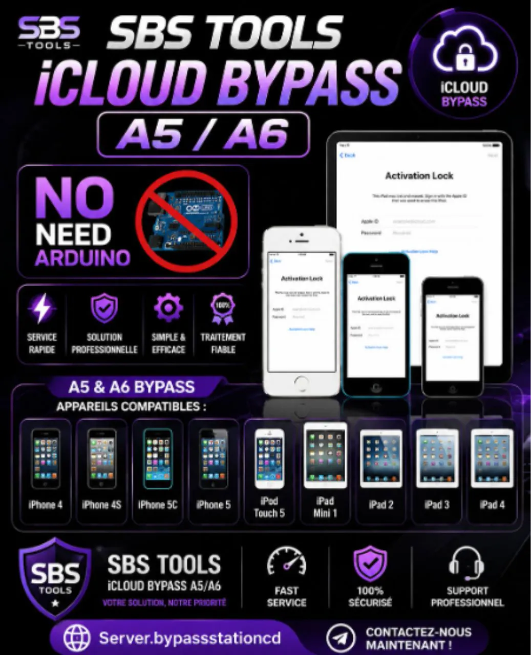 SBS TOOLS iCloud Bypass - A5/A6