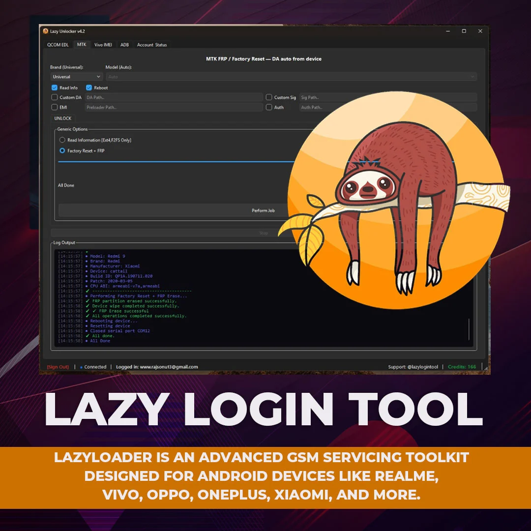 Lazy Login Realme Auth OTP Tool