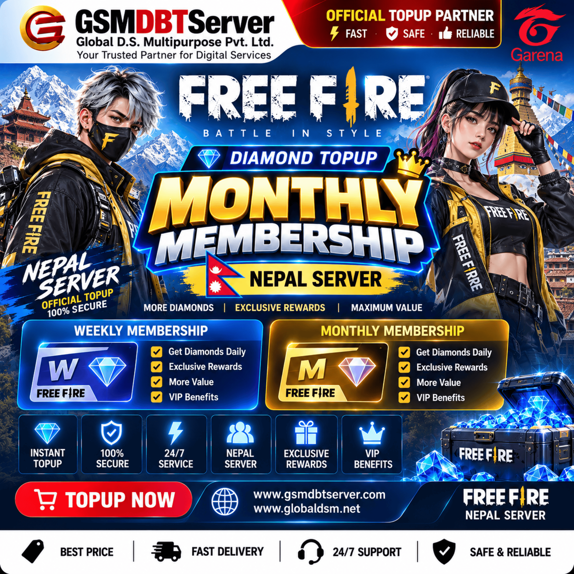 Free Fire BD Monthly Membership