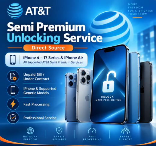 ATT USA - iPhone 16 Series Semi Premium [Unpaid Bills Only]