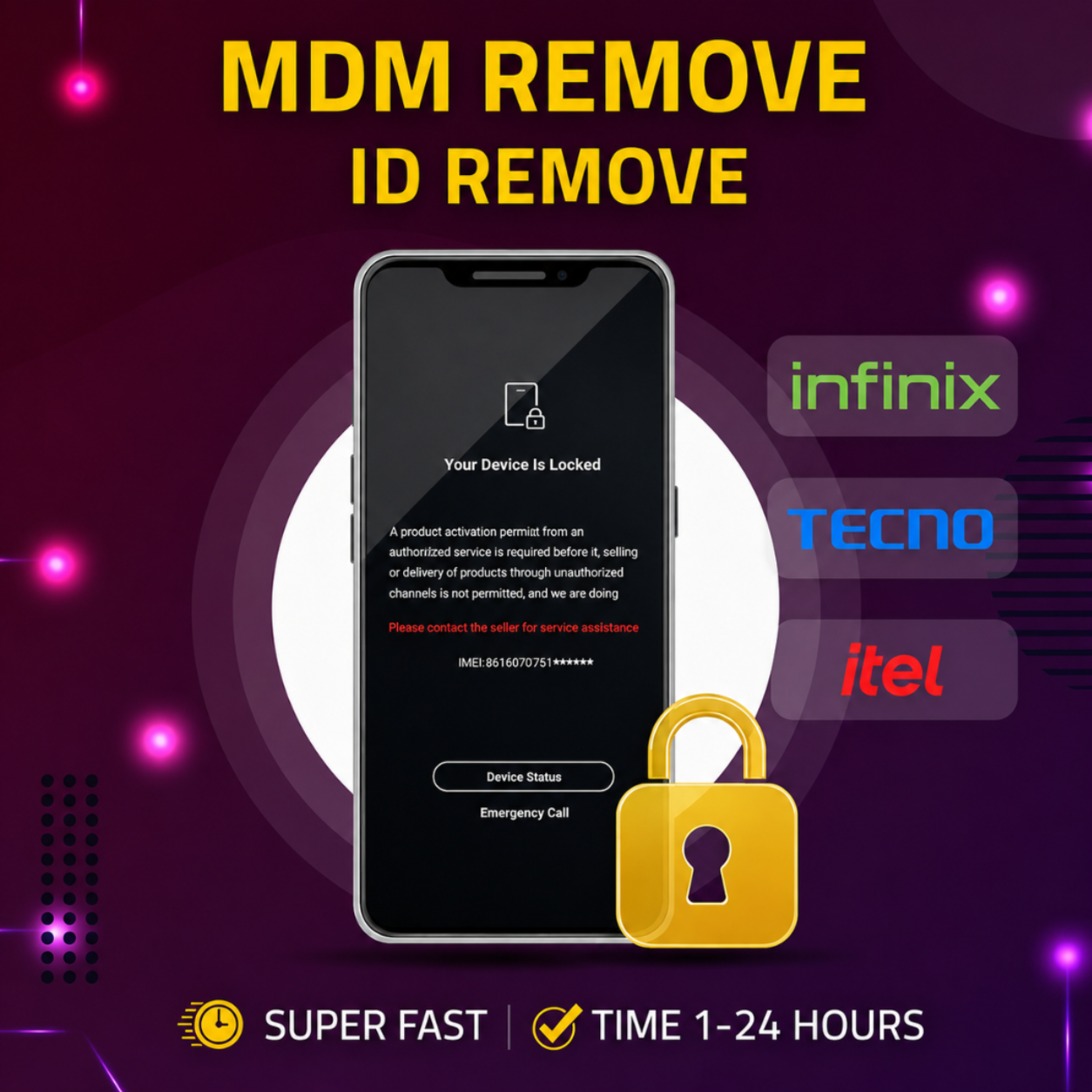 Infinix Tecno Itel MDM Unlock BY IMEI SOURCE 1