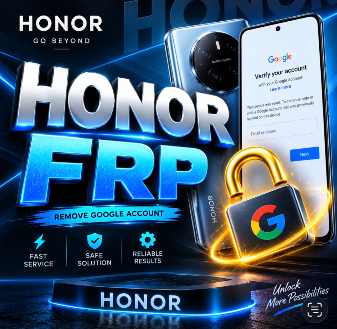 HONOR FRP KEY 1-24 HOURS ♻️
