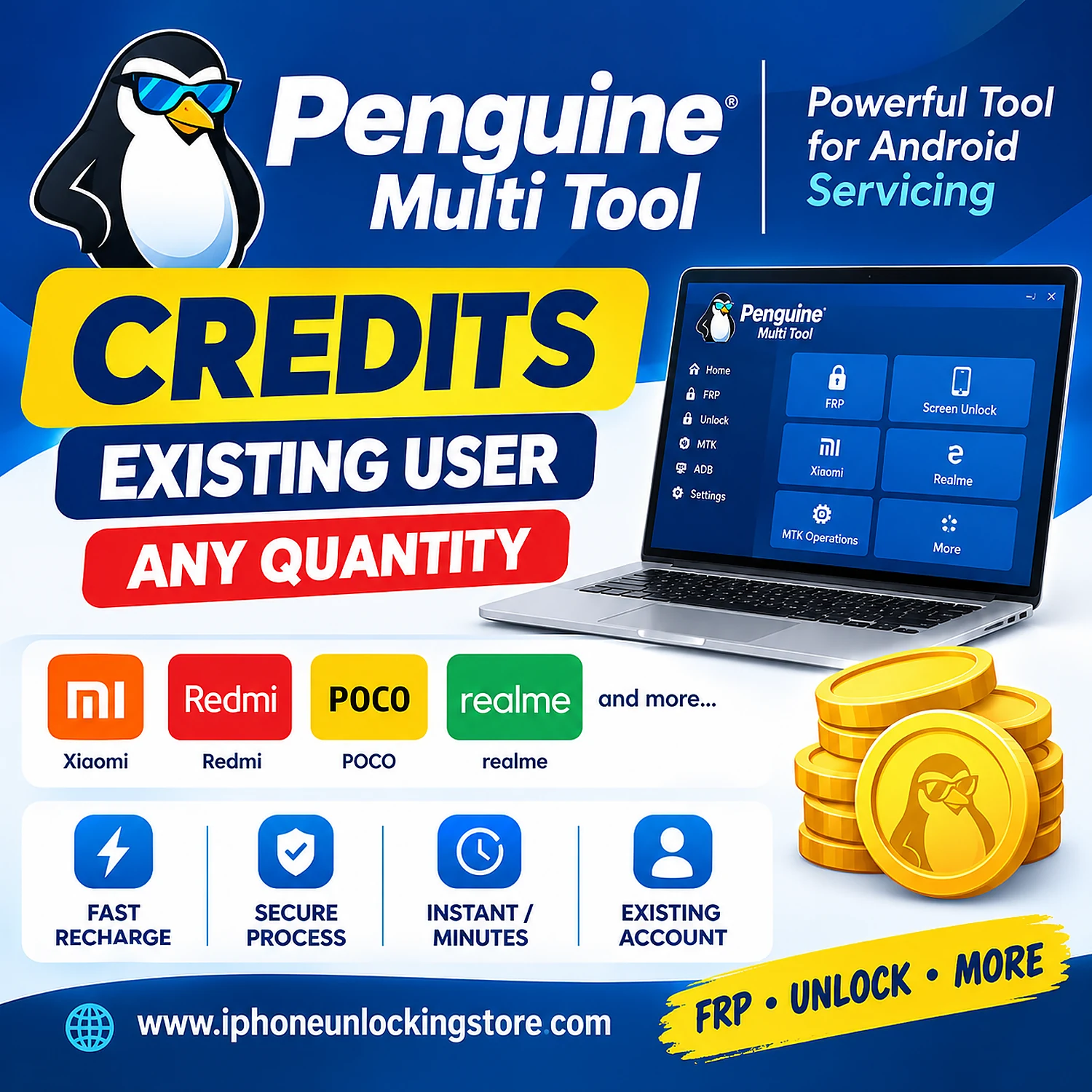 Penguine Multi Tool Credits | Existing User | Any Quantity | Instant