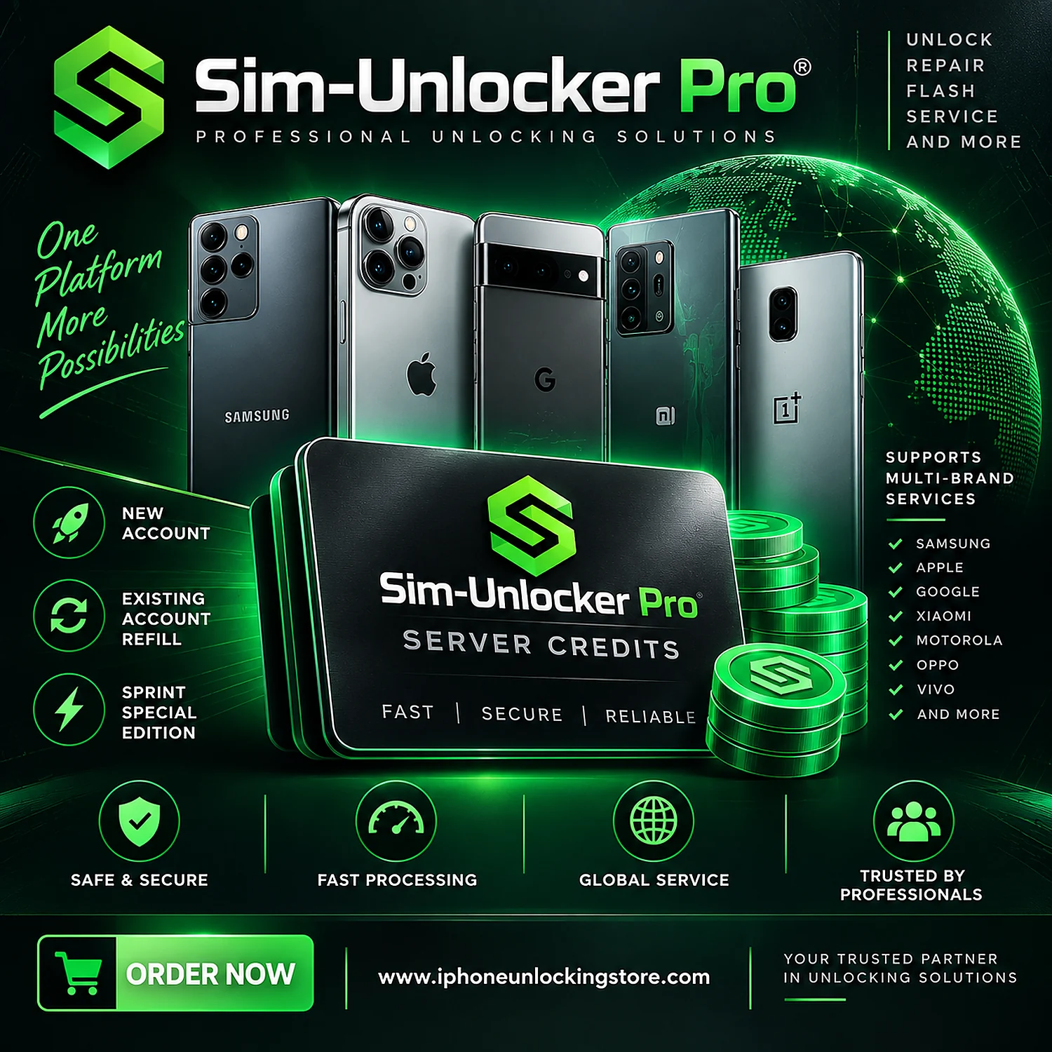 Sim-Unlocker Pro Server Credits | Existing Account Refill