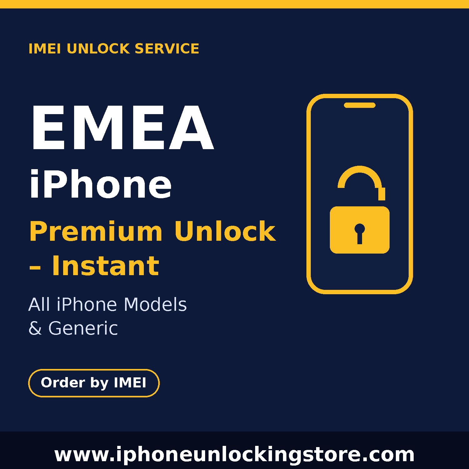 EMEA iPhone All Models & Generic Premium Unlock - Instant