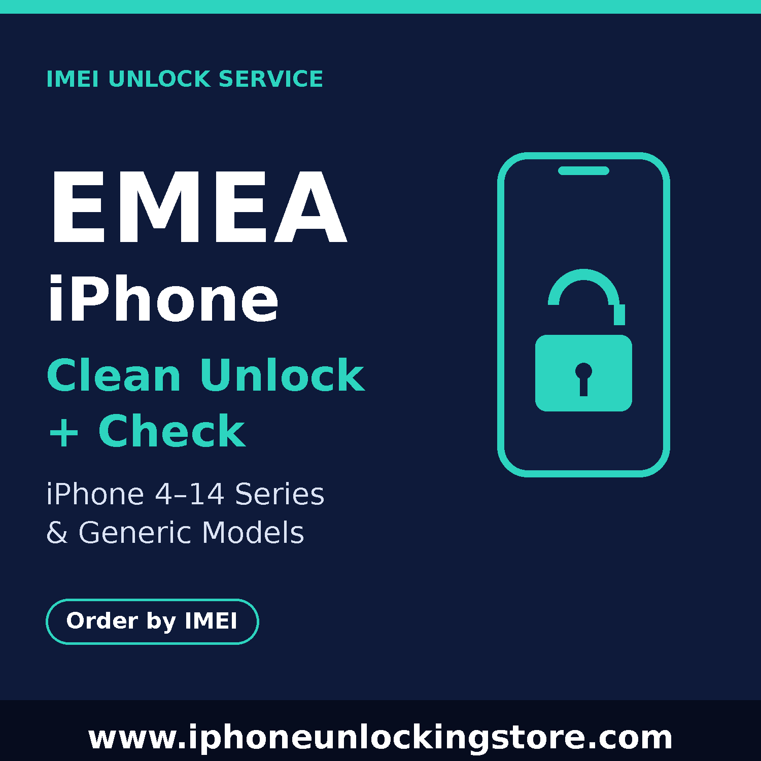 EMEA - iPhone 4-14 Series & Generic Clean Unlock Service