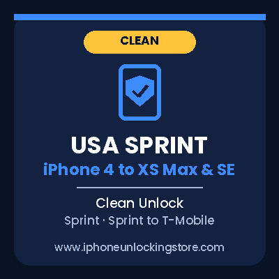 USA Sprint Clean Unlock – iPhone 4 to XS Max & SE
