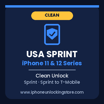 USA Sprint Clean Unlock – iPhone 11 & 12 Series